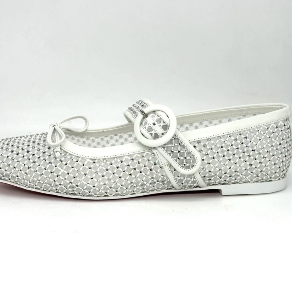 Christian Louboutin MAMASTRAPITINA Strass Crystal Mesh Ballerina Flat Shoes
9.5 - Picture 6 of 16